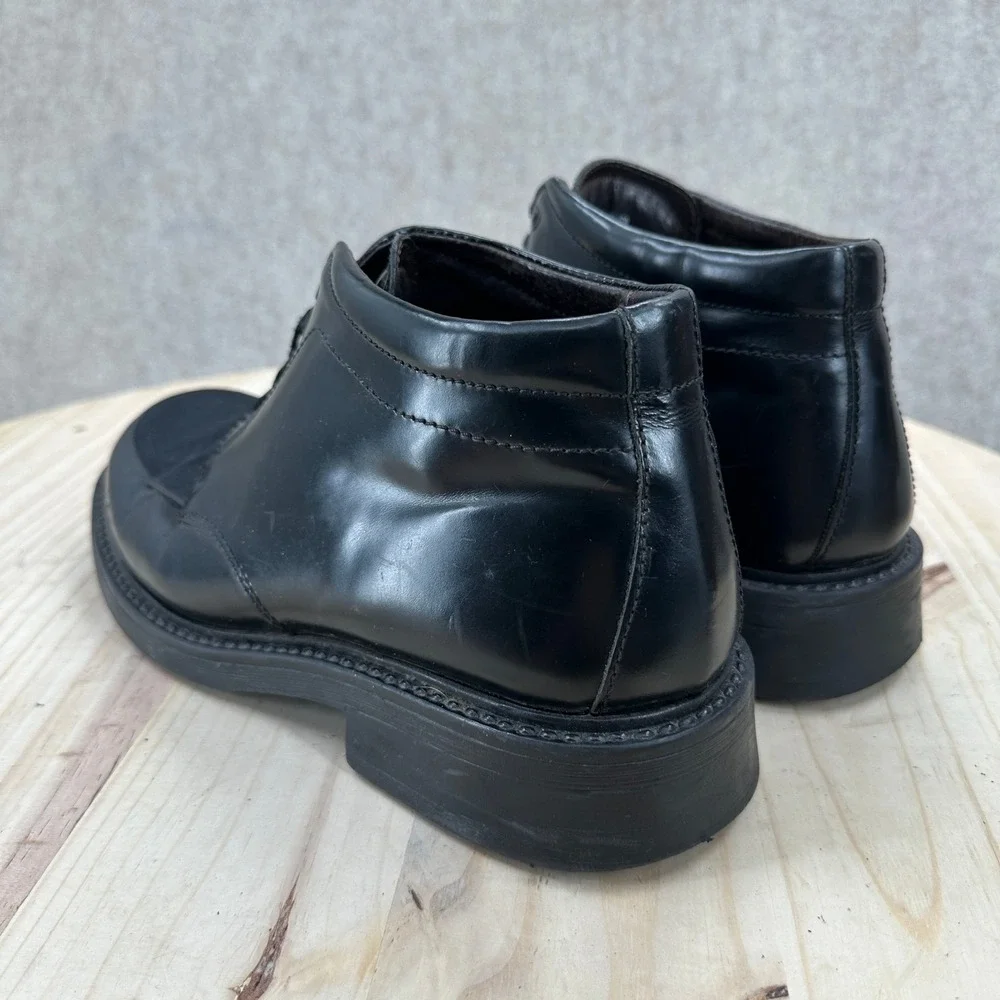 VTG Skechers‎ Mens Black Leather Chukka Boots Lace Up Moc Toe Ankle Boots 9.5